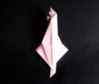 折り紙切り絵「変形折り鶴�V」説明7