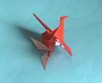 折り紙切り絵「ペンギン折り鶴」
