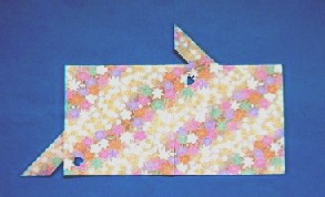 折り紙切り絵・なかよし折り鶴・作り方1