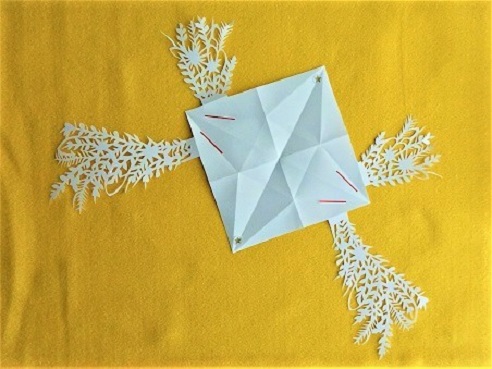 ペーパー折り鶴「変化」の型紙