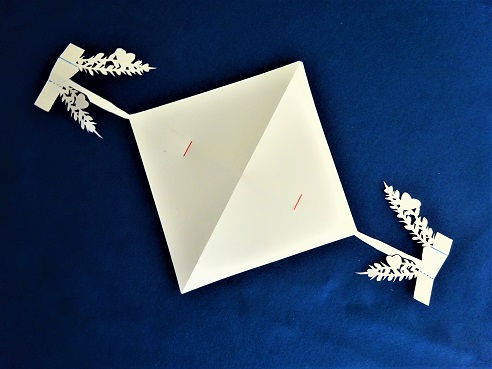 ペーパー折り鶴「トンボ」の型紙