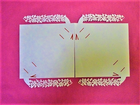 草花の連鶴・・・ペーパー折り鶴の型紙