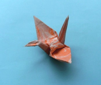 折り布「変形折り鶴」
