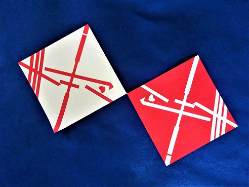 寿の折り鶴の連鶴の型紙