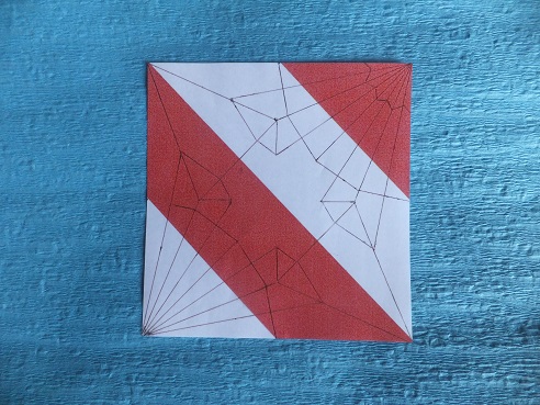 布切り絵サイトですが、紅白折り紙もしています。